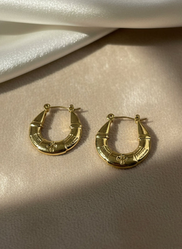 Textured Hoop EarRings