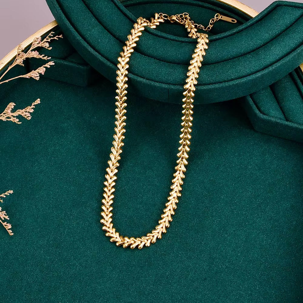 Braided Chain Choker Necklace